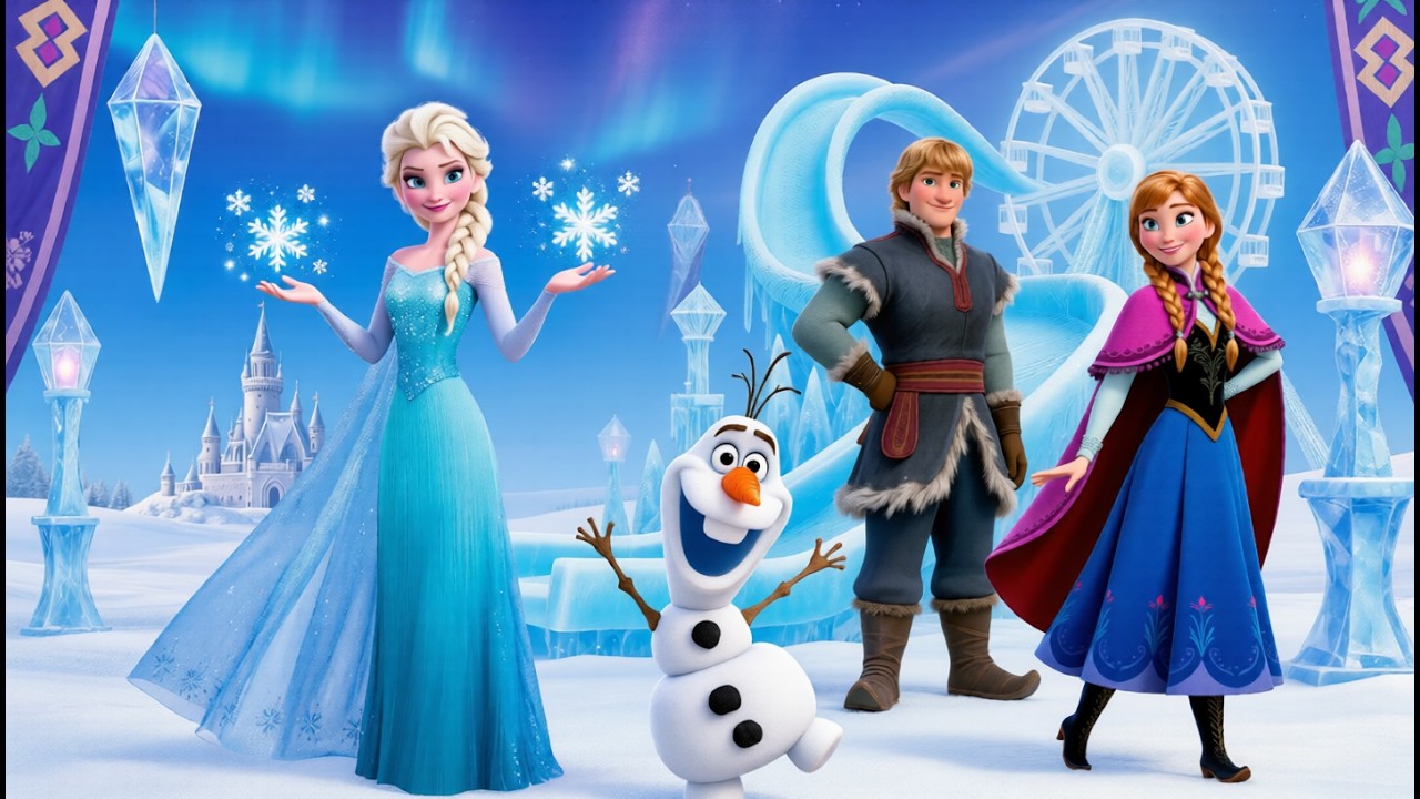 Frozen: A grande aventura do festival de gelo ❄️ História Infantil Encantada #zigzigtoon