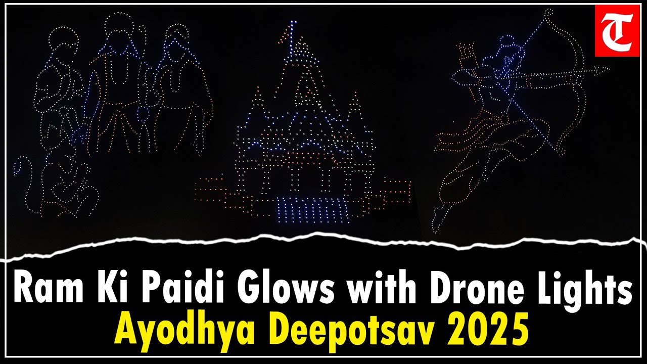 Ayodhya Deepotsav: Stunning Drone Show Lights Up Ram Ki Paidi on Saryu Banks