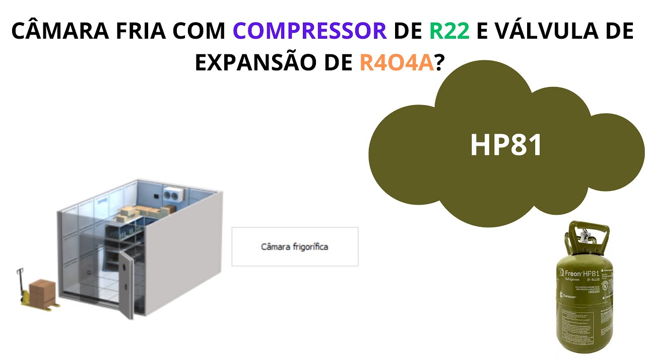 Câmara Fria utilizando compressor de R22 com válvula de expansão de R404A - Pode Isso? HP81