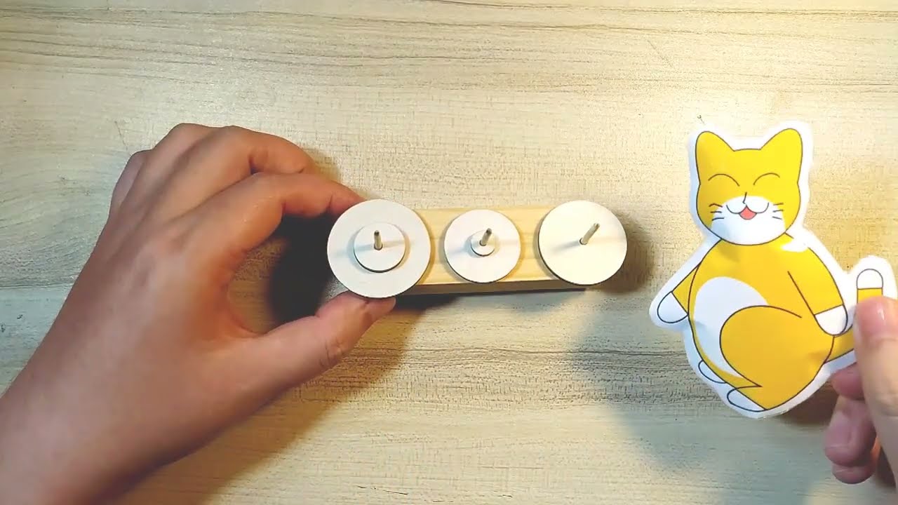 Handcrafting a Minimalist Tower of Hanoi (Woodworking ASMR)