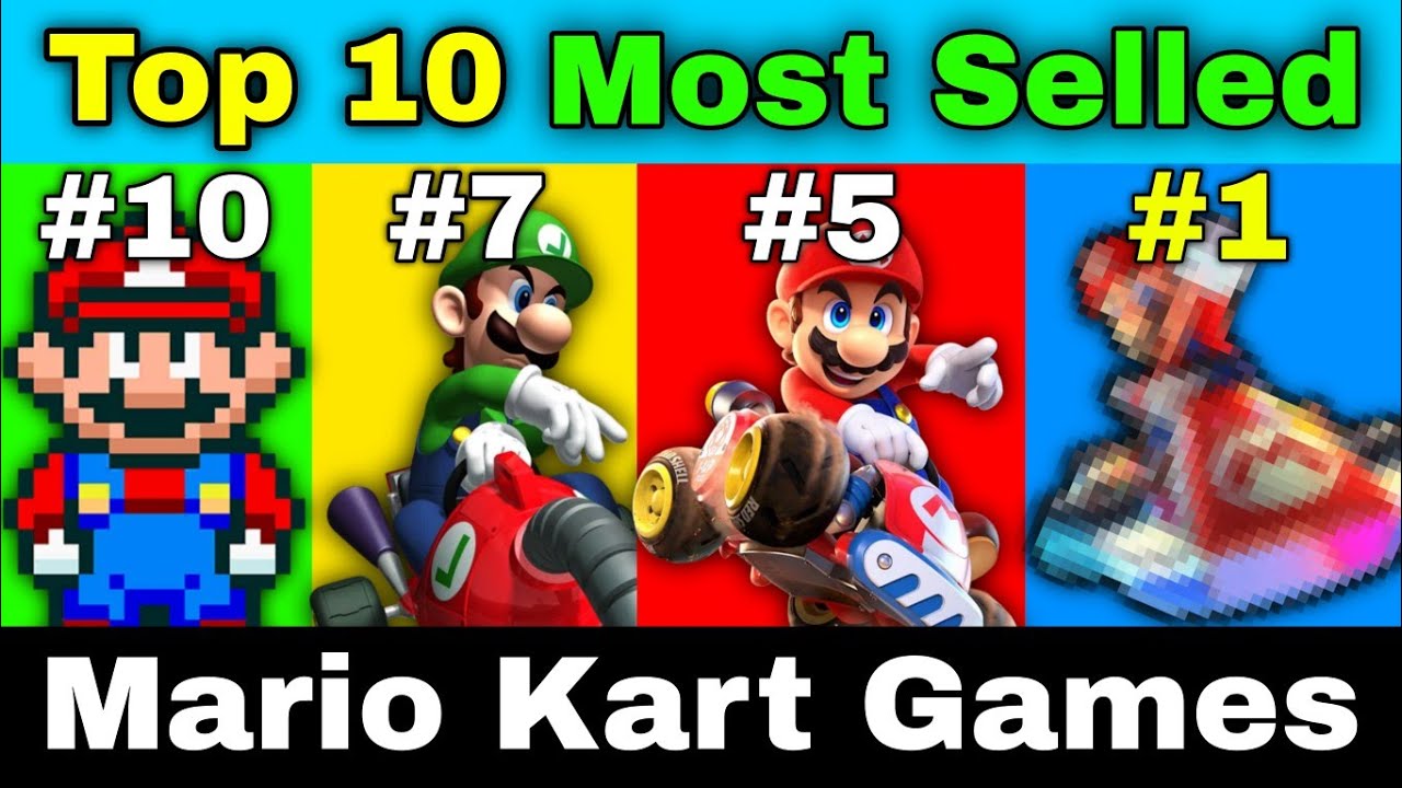 Top 10 MOST SELLED Mario Kart Games Of All Time!