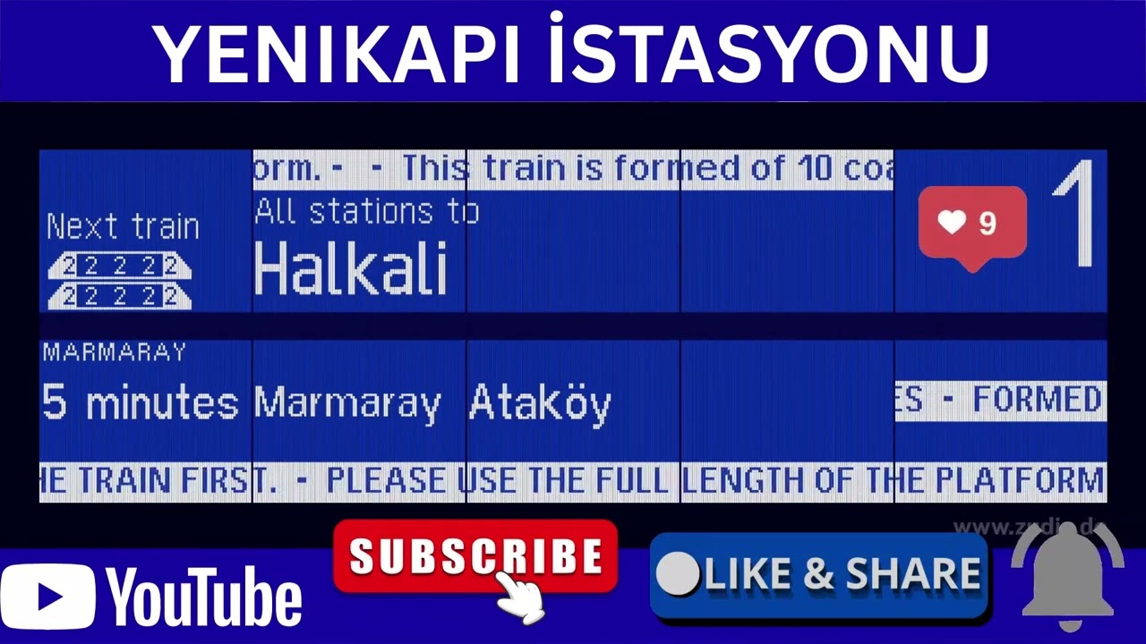 Istanbul Marmaray: Yenikapı Station Announcements (Turkish & English)