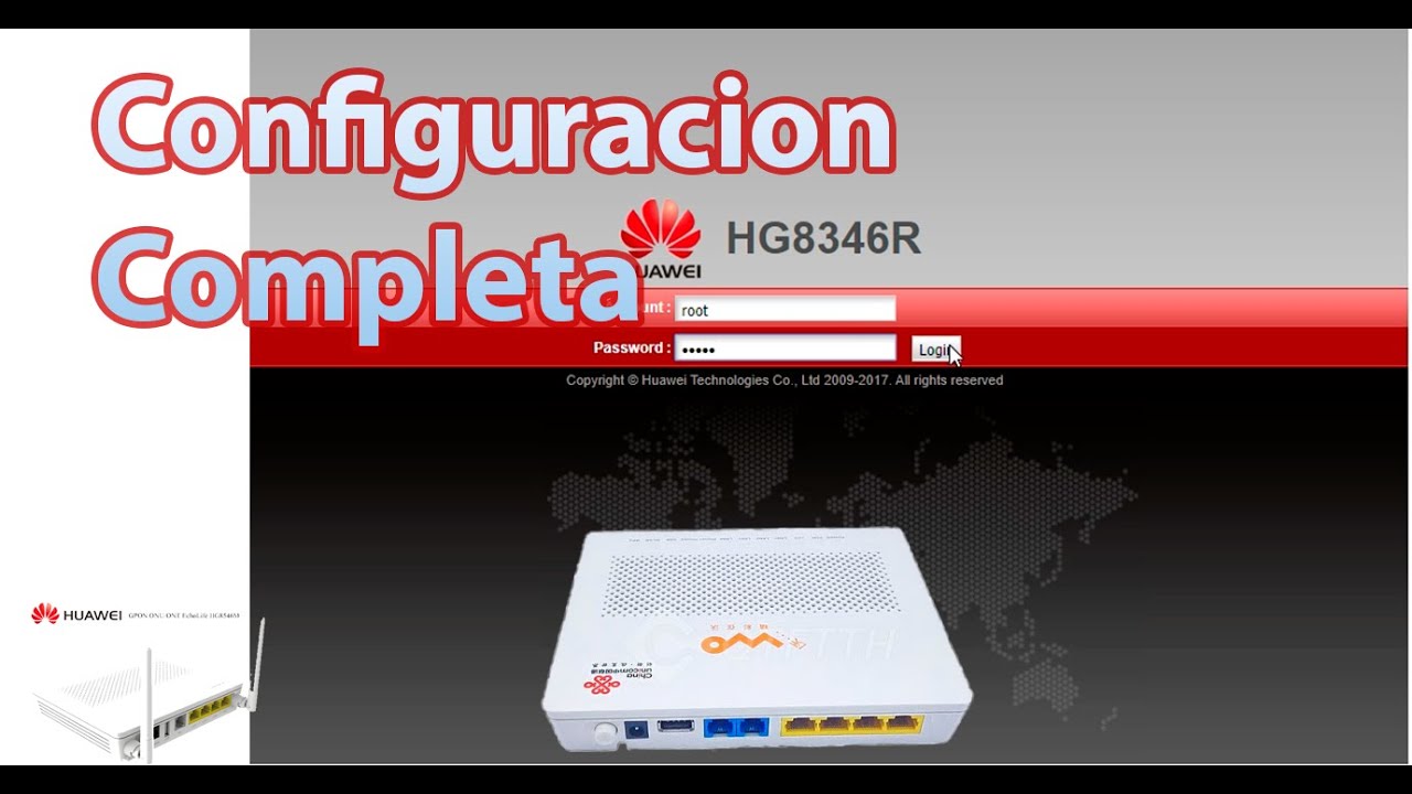 Configuracion Onu Huawei GPON HG8546M | Fibra Optica