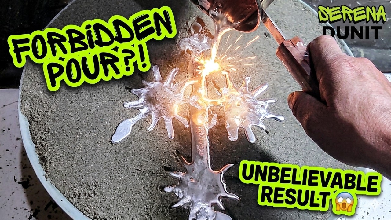 FORBIDDEN POUR?! 😱 Casting a Mystery Shape in Kinetic Sand