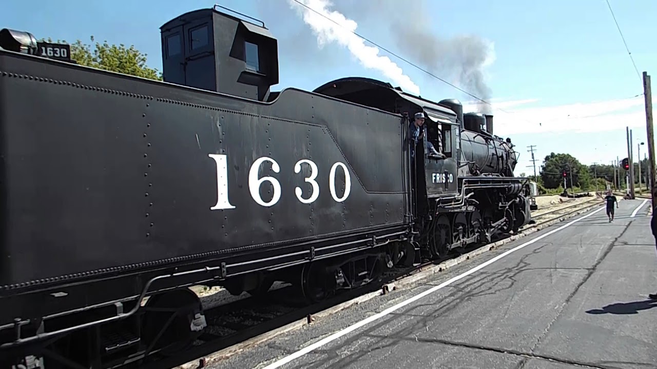 Frisco 1630 Starting Departure at Illinois Railway Museum 9/2/17