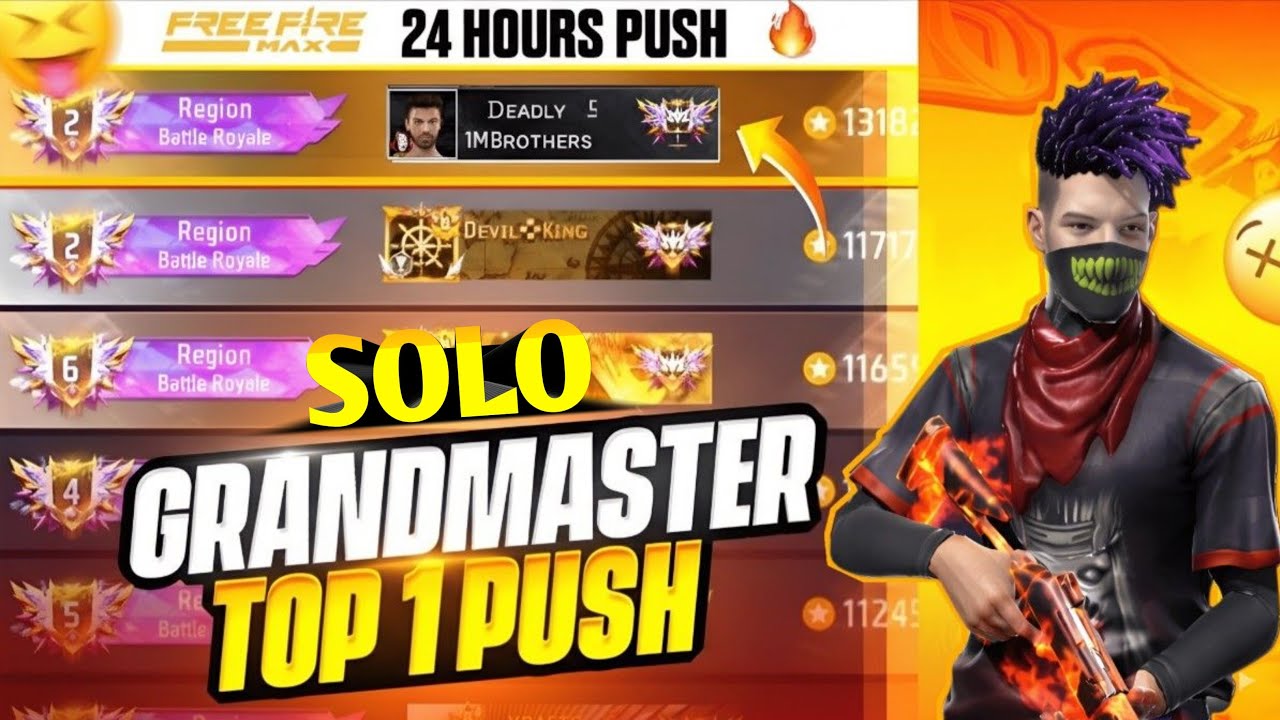 ⚡SOLO GRANDMASTER TOP 1 PUSH! VBadge Lobby 💎FF LIVE 🔴 Free Fire LIVE! #ff #freefirefreefiremax