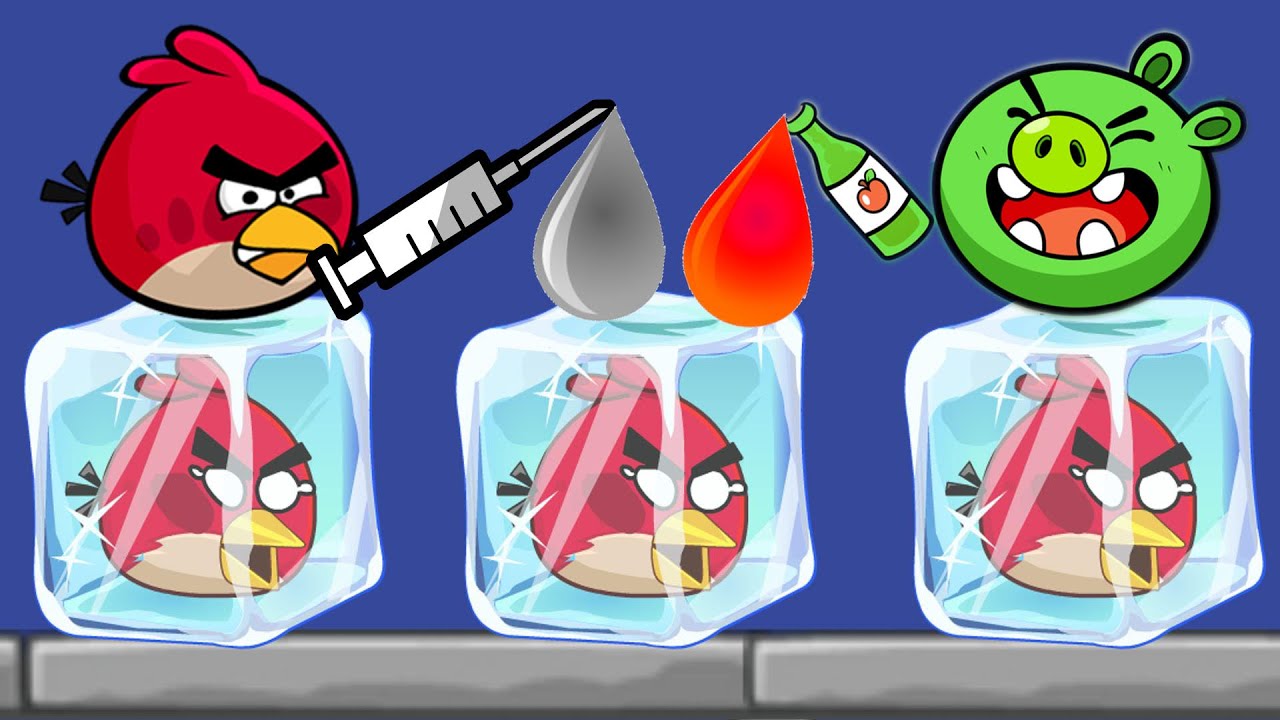 Unfreeze Angry Birds - TRY TO STOP THE PIGGIES FROM DROPPING TOXIC WATER ON BIRD! RESCUE FROZEN BIRD
