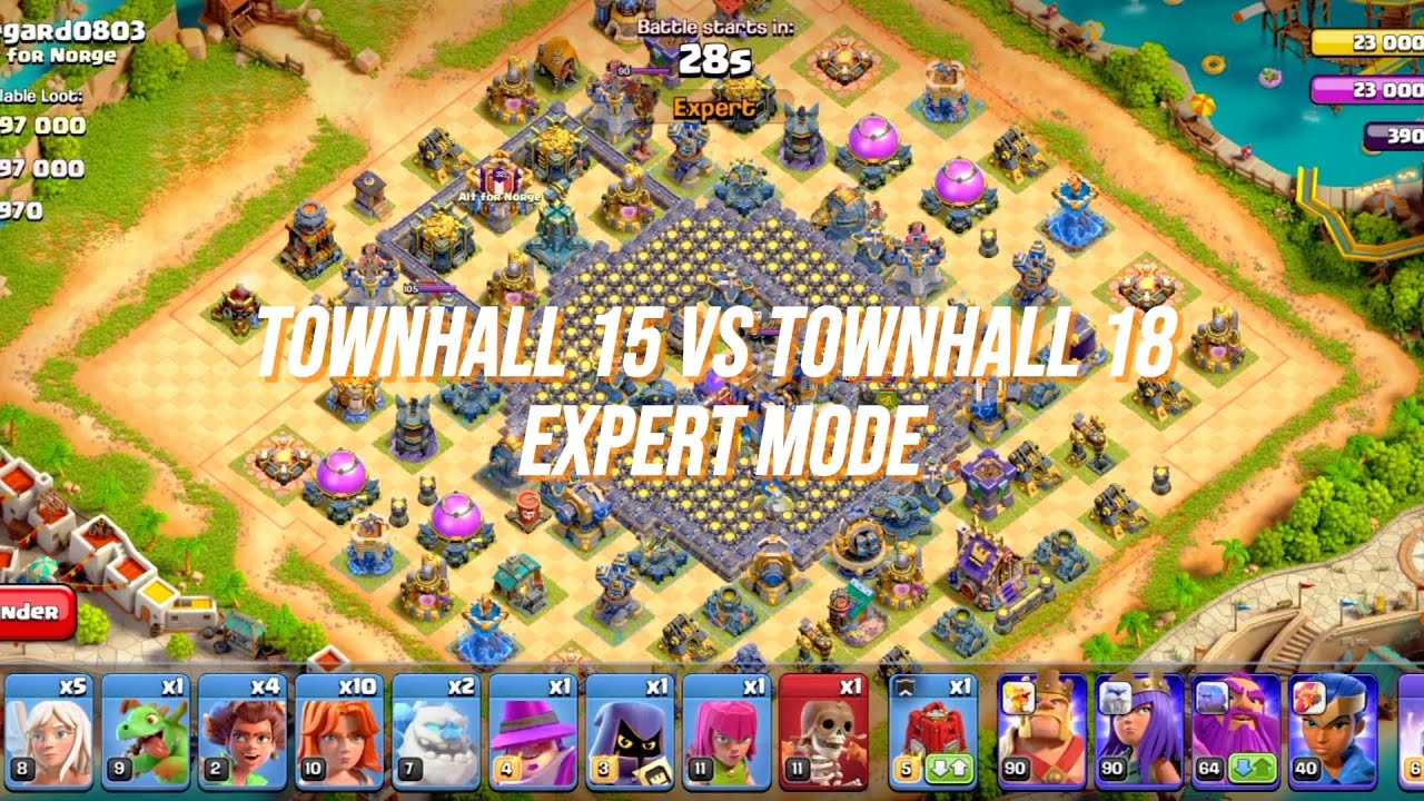 TOWNHALL 15 VS TOWNHALL 18 EXPERT MODE
