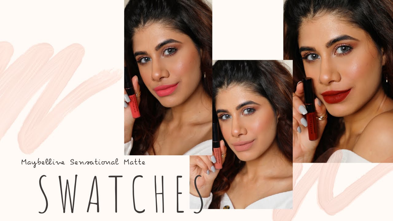 Maybelline New York Sensational Liquid Matte Lipsticks | ALL SHADES SWATCHED! | Malvika Sitlani