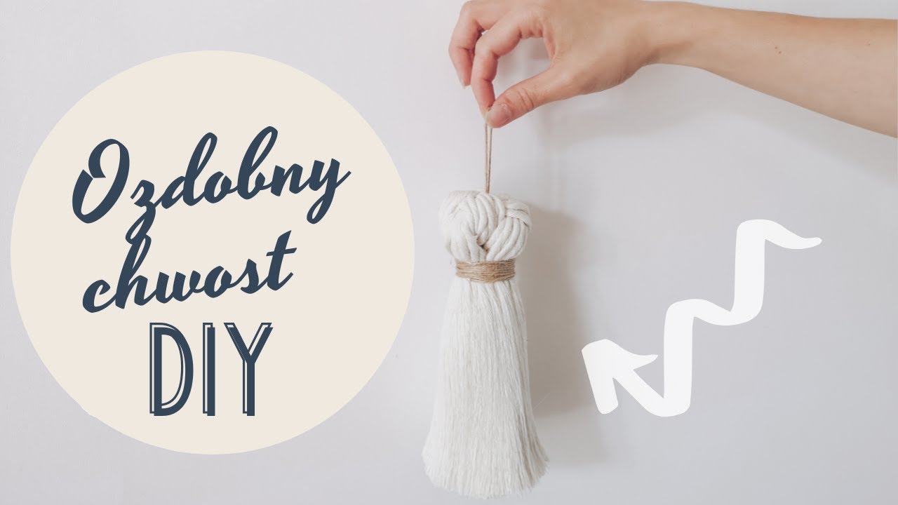 Ozdobny chwost ze sznurka DIY