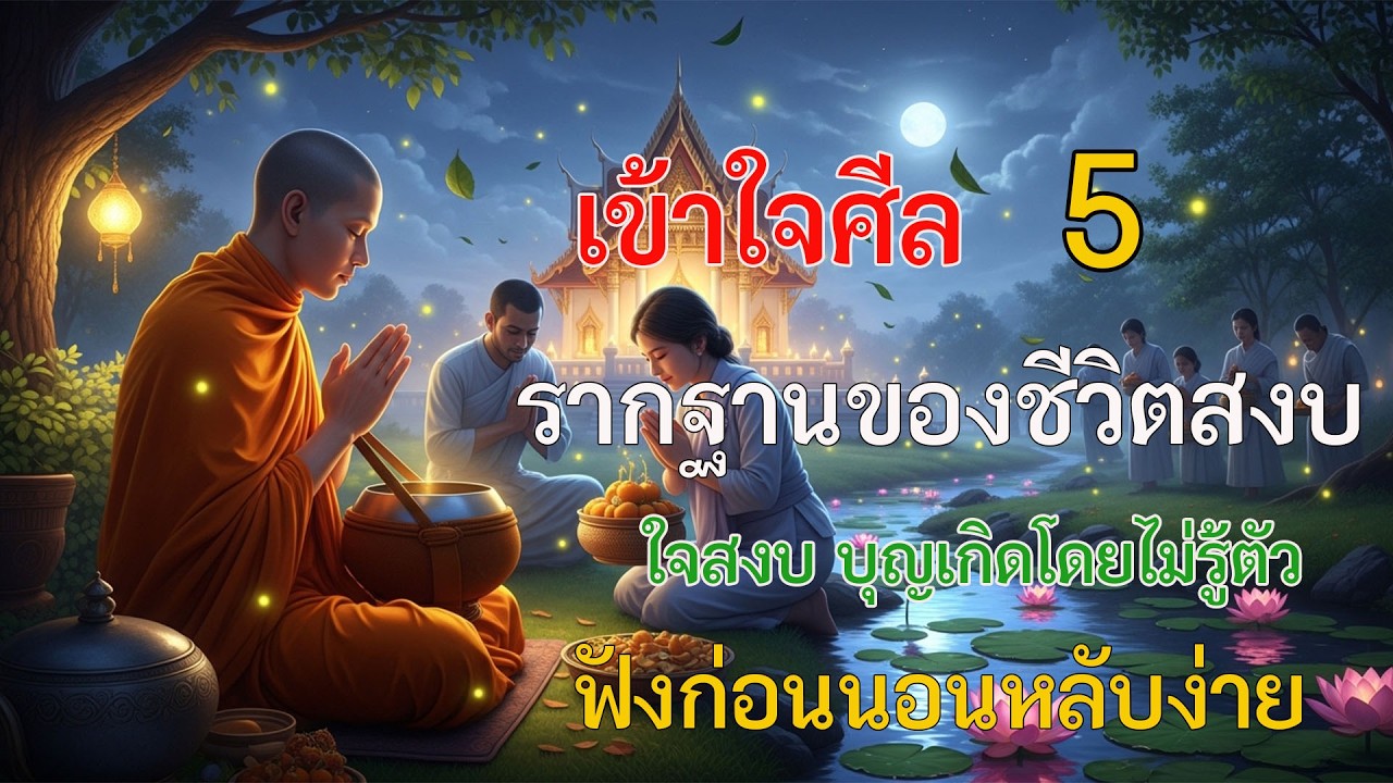 ฟังศีล 5 ก่อนนอน รากฐานของชีวิต ใจสงบ บุญเกิดโดยไม่รู้ตัว