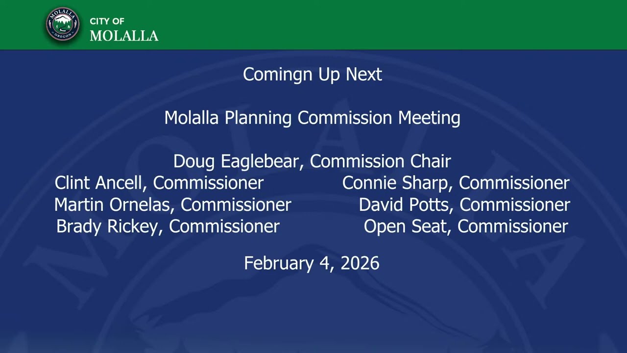 Molalla Planning Commission Meeting for February 4, 2026