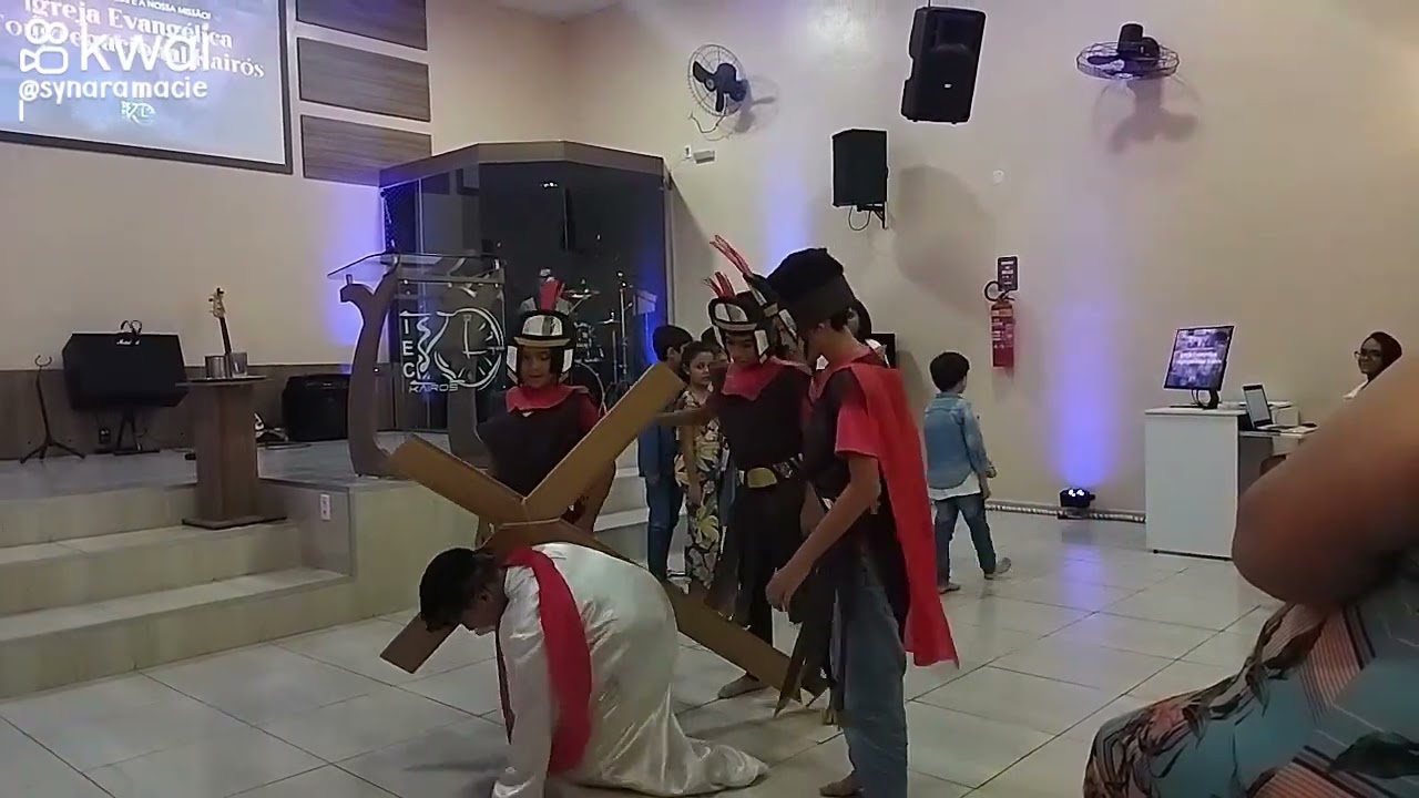 peça infantil paixão de Cristo 09/04/2023