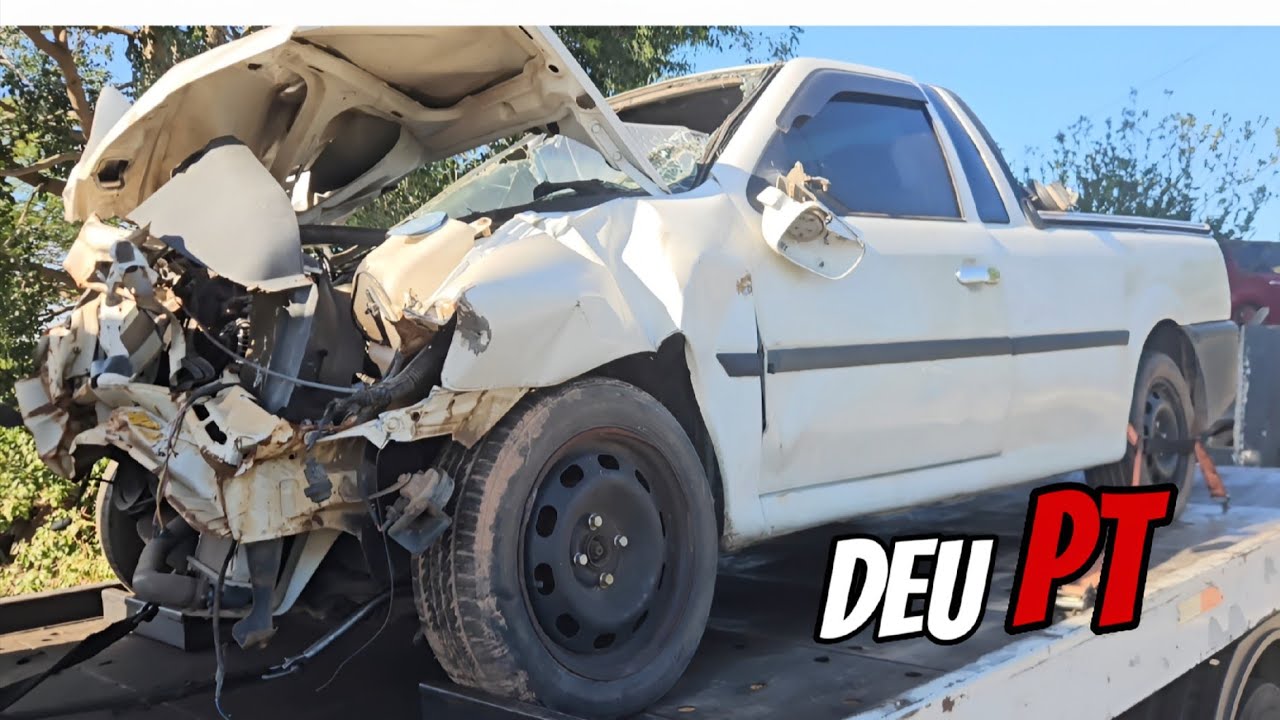 COMPREI UMA VOLKSWAGEN SAVEIRO G3 BATIDA DE FRENTE / SERÁ QUE VAMOS APROVEITAR ALGUMA PEÇA ?