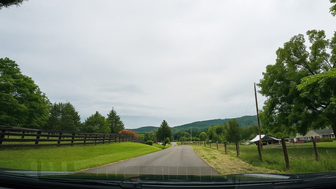 ASMR Rural Country Drive, Clear Skies | Gravel Road Sounds, No Talking