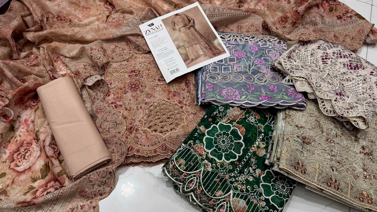 Zynah by Vs textile | Chikankari Lawn 2025 | Zynah Chikankari lawn 2025 | Zainab Cloth