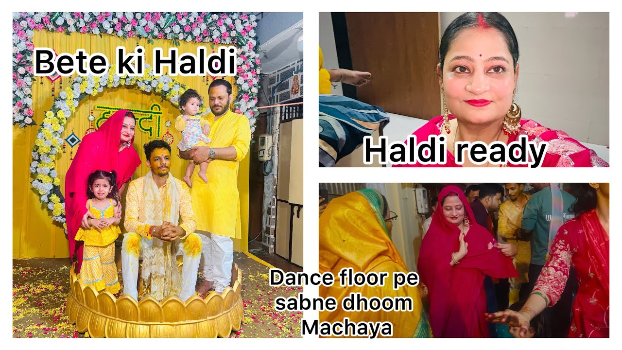 Bete ki Haldi celebration done right ☑️ | Dance floor pe bawaal 💃 |My Haldi look | Daily Vlog#viral 