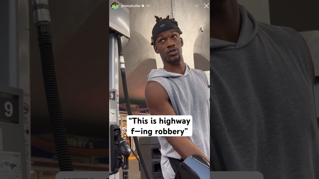 Jimmy Butler can&rsquo;t believe these gas prices 😂