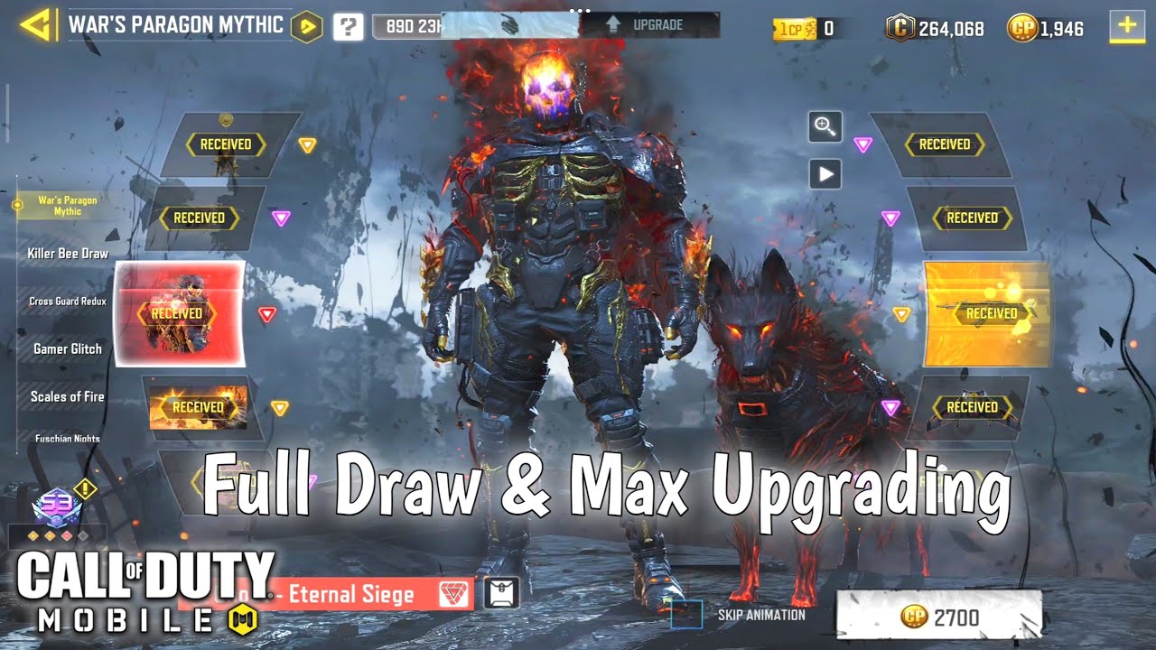 *Mythic* Ghost Character Full Draw & Max Upgrading | War's Paragon Mythic Drop Full Draw | CODM