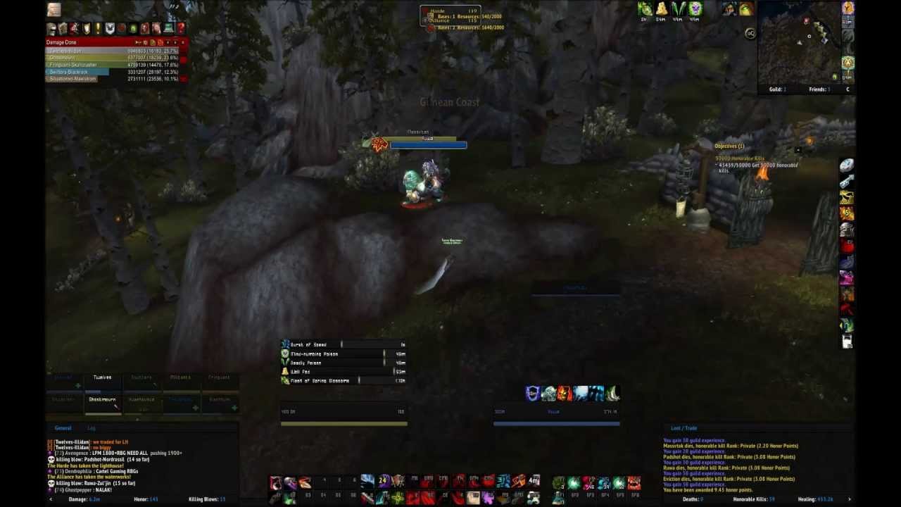 World of Warcraft, Ghostmourn Assassination Rogue pvp.  (Mist of Pandaira.)