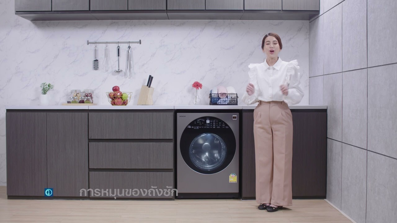 Hitachi Realview 2022 รีวิวเครื่องซักผ้าฮิตาชิรุ่น BD-D100XGV Wind Iron/AI Wash/Auto Dosing Inverter