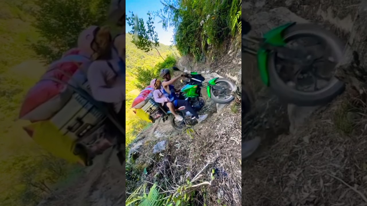 This Mountain Bike Taxi Rider is FEARLESS! 😱