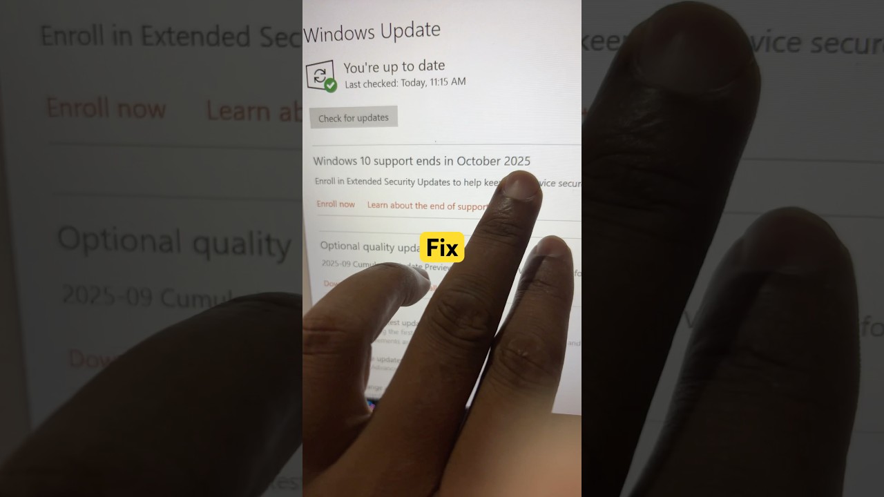 How to Fix Windows 10 Support Ends in October 2025 Error Windows Not Update Setting#macnitesh#2025