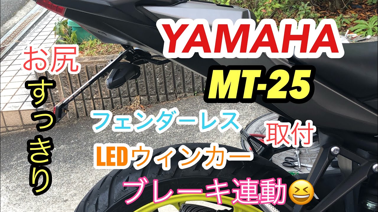 YAMAHA MT25 フェンダーレス  LEDウィンカー ブレーキ連動　ヤマハ　MT25 yamaha mt