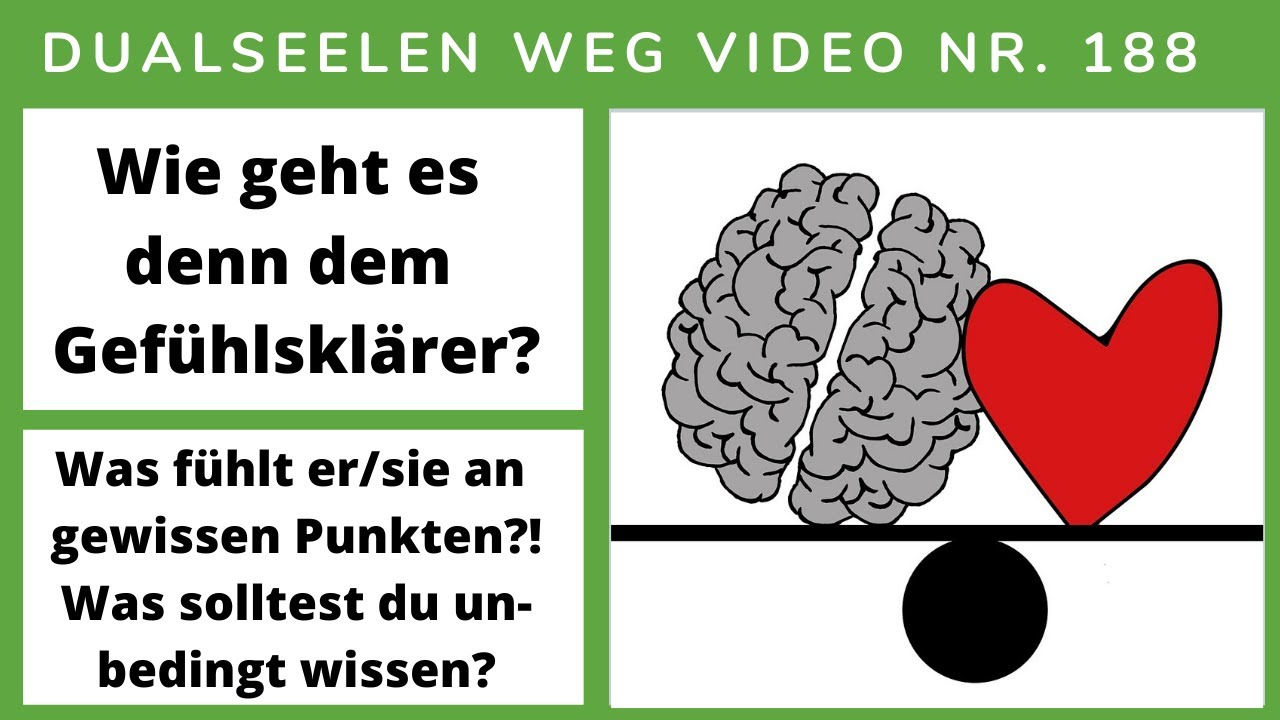 Wie fühlt sich der Gefühlsklärer? Was denkt er, warum macht er das? Dualseelen Weg Video Nr. 188