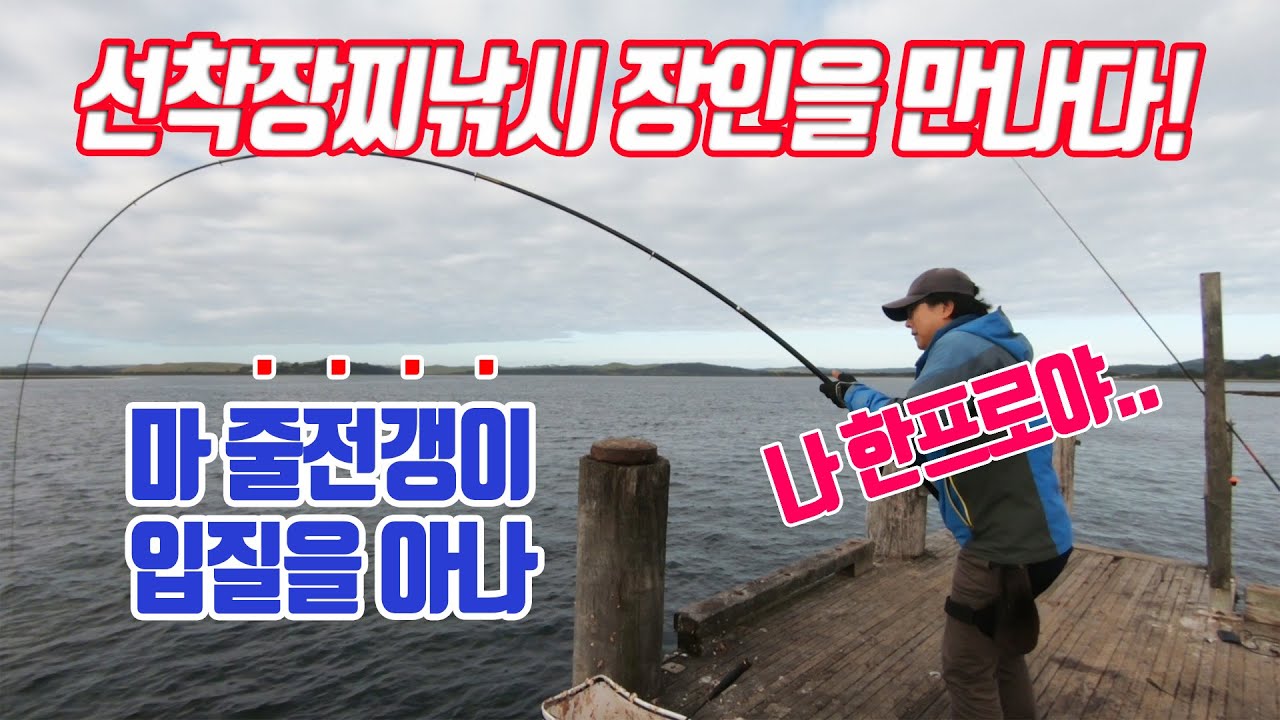 대물미끼다는법!! 선착장낚시의 고수들!! 바로앞 포인트에서 대물을!!