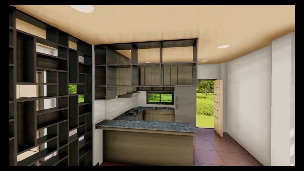 1 STOREY RESIDENTIAL BUILDING, 3D, ANIMATION,