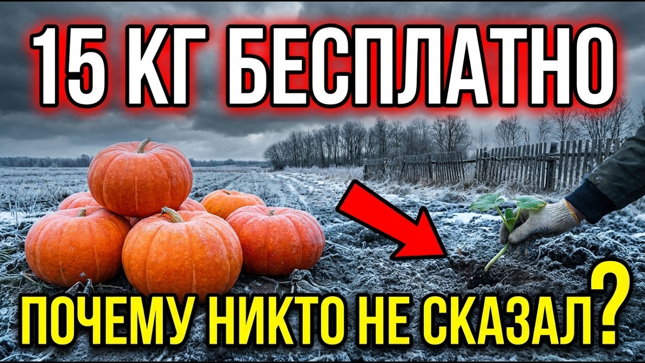 Посади Тыкву Так и Собери 15 кг Бесплатно — Почему Никто Тебе Об Этом Не Сказал?