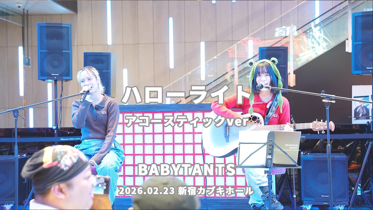 [BABYTANTS] ハローライト(アコースティックver) 2026.02.23 カブキhall 〜歌舞伎横丁「First stage」 [4K]