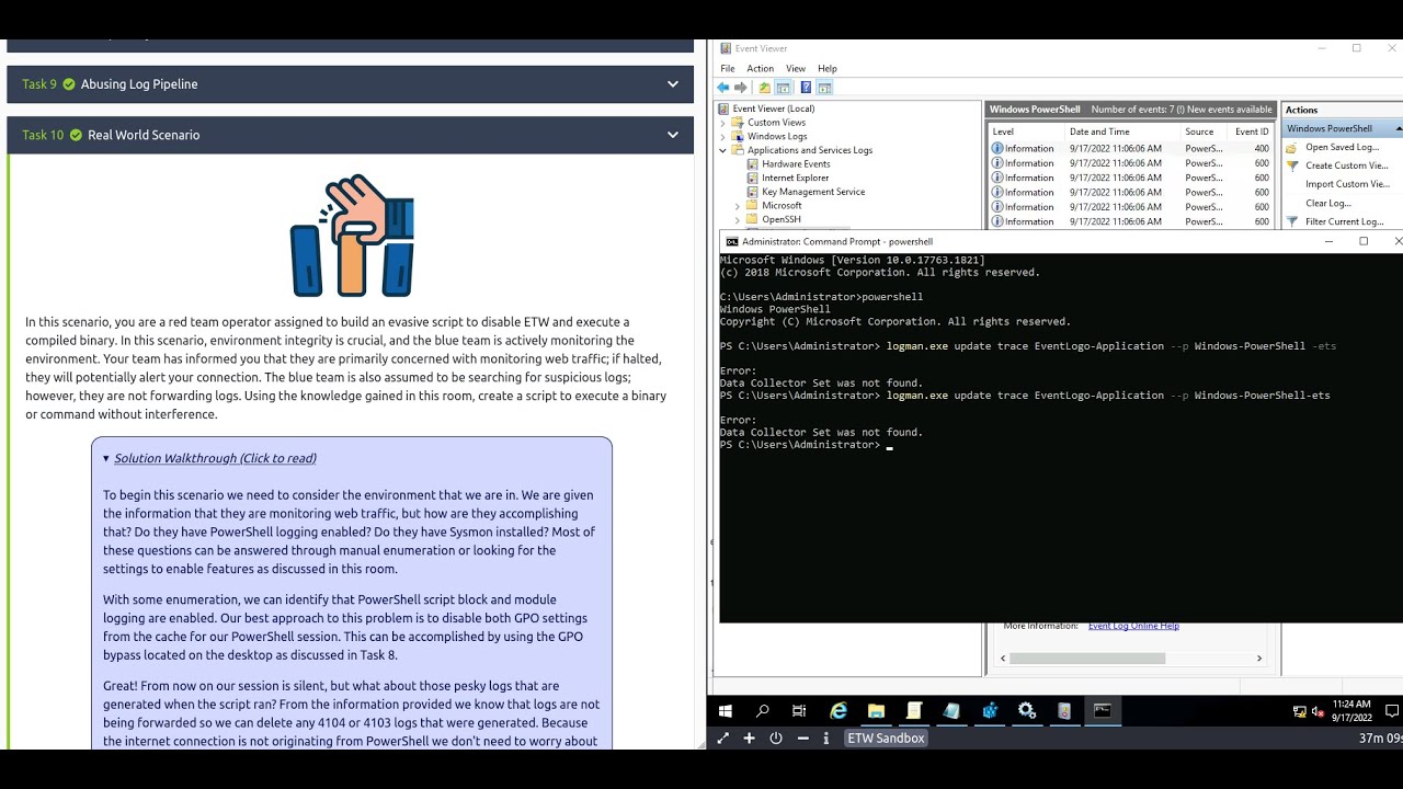 Tryhackme - Evading Logging and Monitoring - task 10 - LAZY SOLUTION -