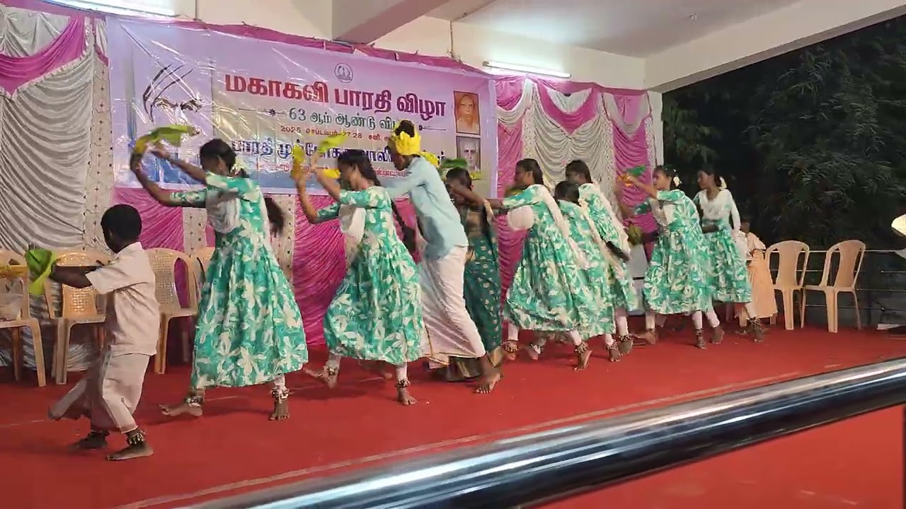 பாரதி விழாவில் தேவராட்டம் /எட்டயபுரம் / 2025 /  en ilakiya payanam / Muthu / School students dance 🪩