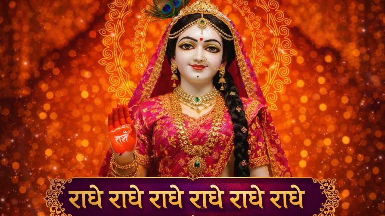 🌼 अखंड श्री राधा नामजप | Shree Radha Naam Jap 1100 Times | Radha Rani Jaap | Varsaana Vives | 