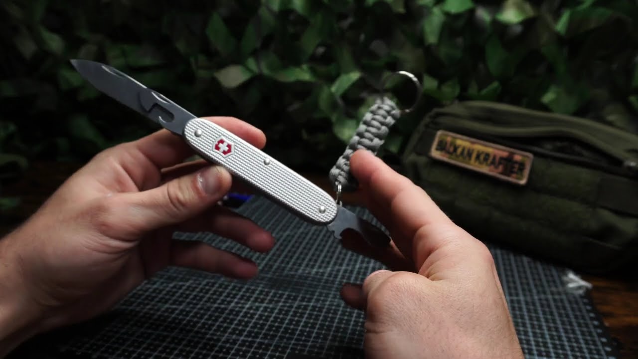 Victorinox Alox Knife Cleaning, Sharpening, and Paracord Keychain Tutorial