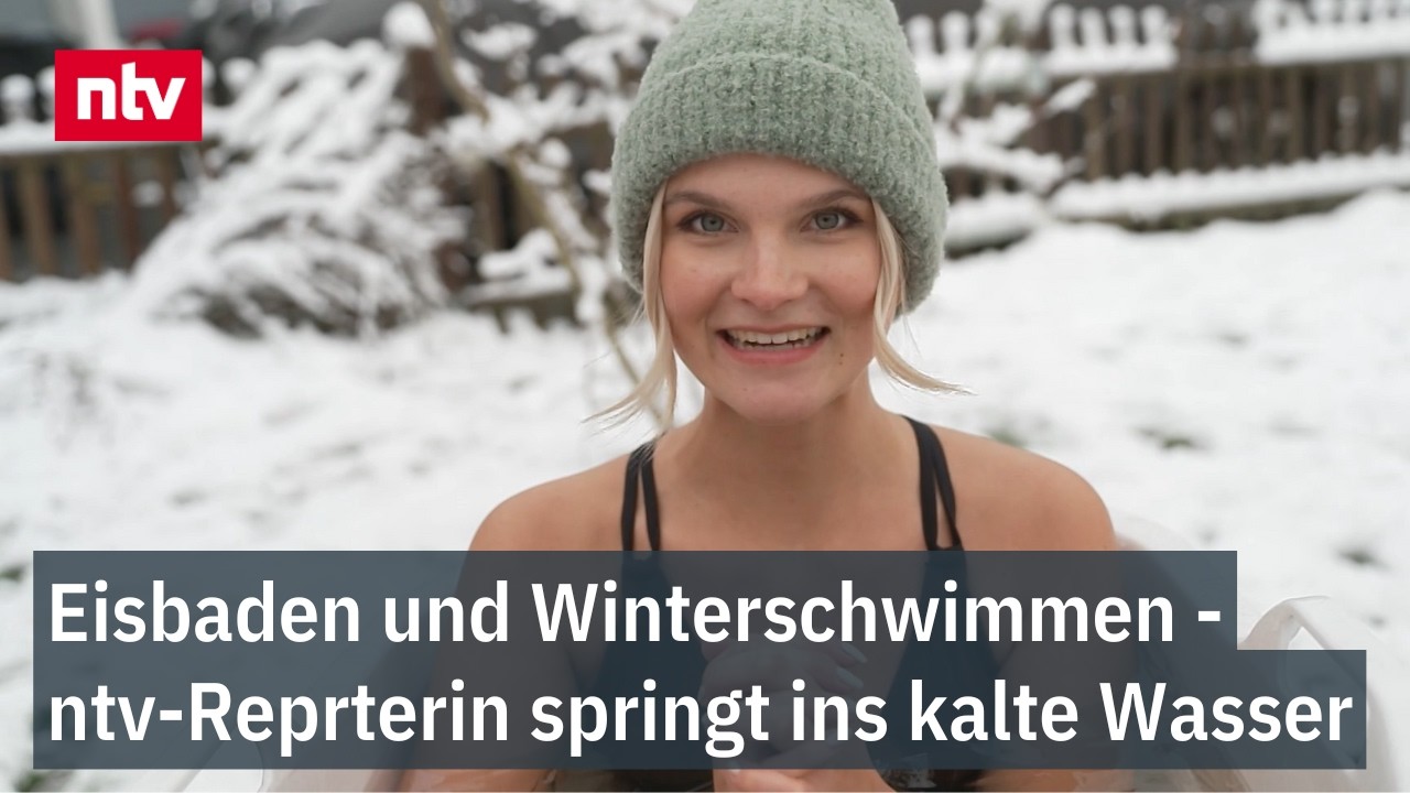 Eisbaden und Winterschwimmen - ntv-Reporterin springt ins kalte Wasser | ntv