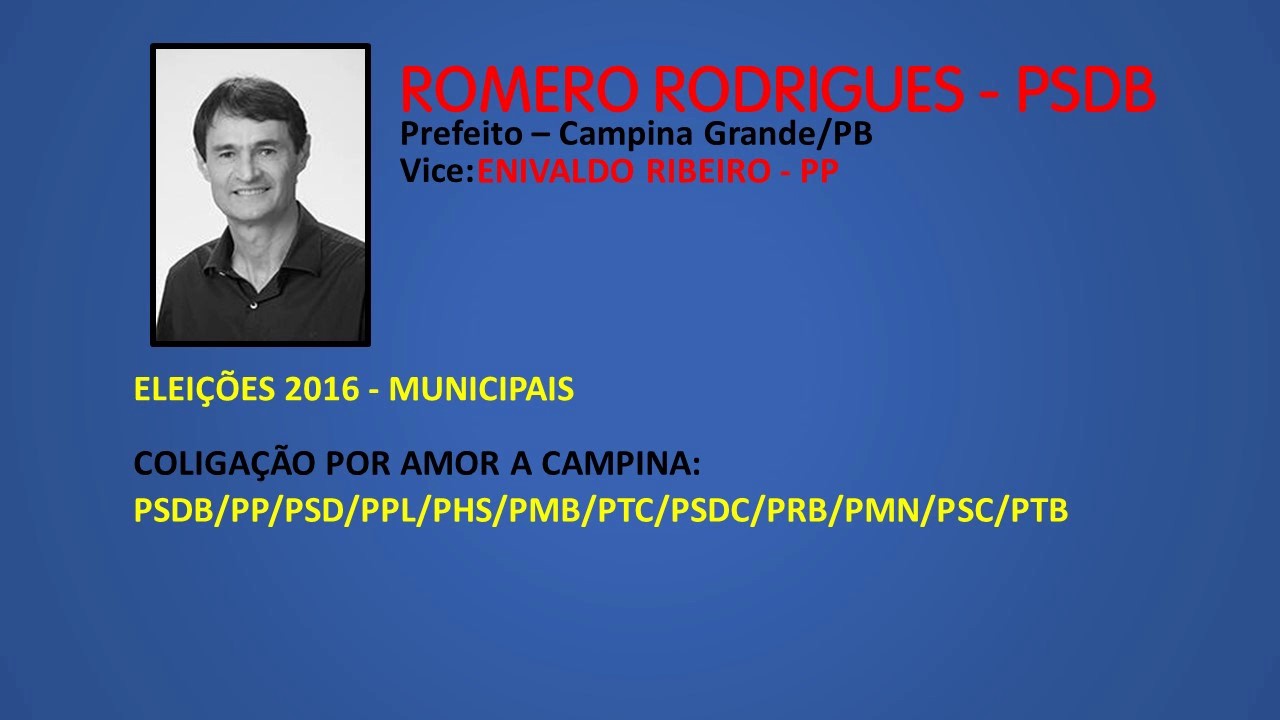 Eleições 2016 | Jingle Romero Rodrigues (PSDB) - Prefeito Campina Grande/PB