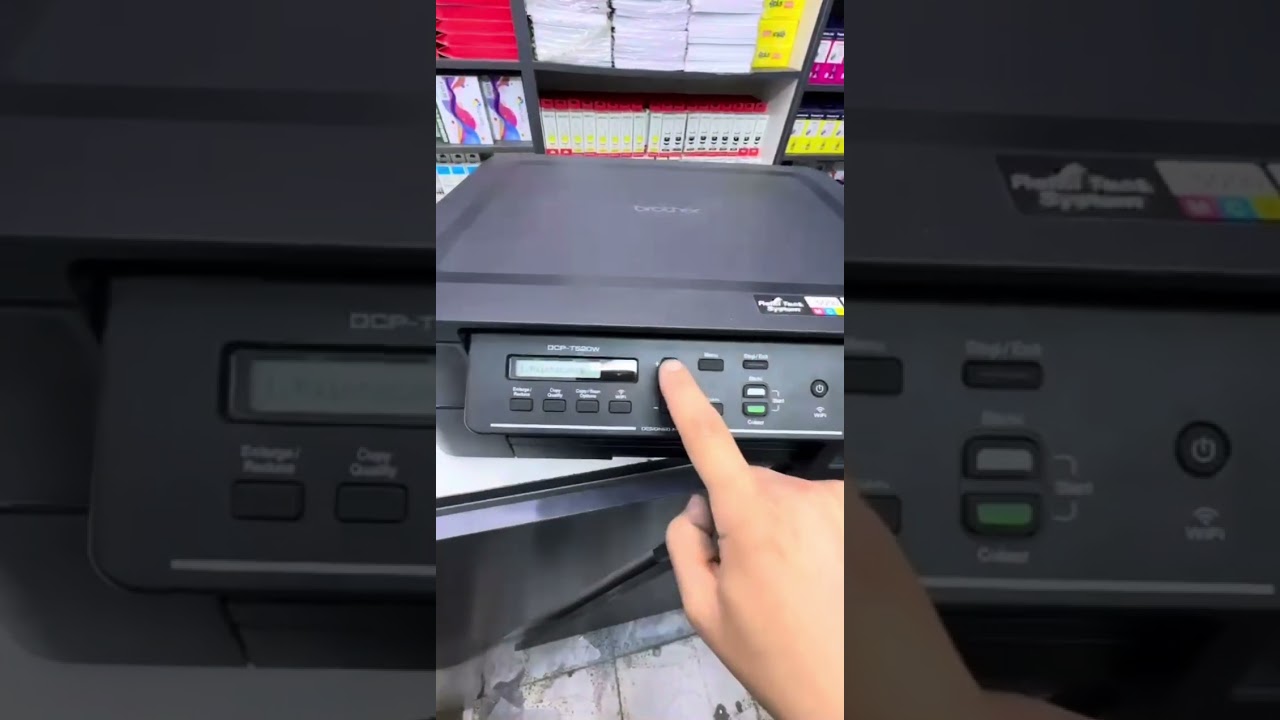 حل مشكلة انقطاع او اختفاء الالوان 🖨️Brother T520