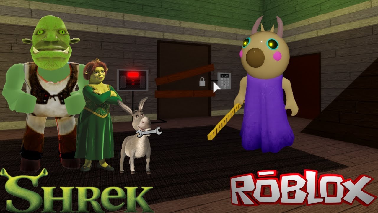 SHREK Y FIONA INTENTAN ESCAPAR DE PIGGY🐷- ROBLOX ESCAPA DE LA CERDA