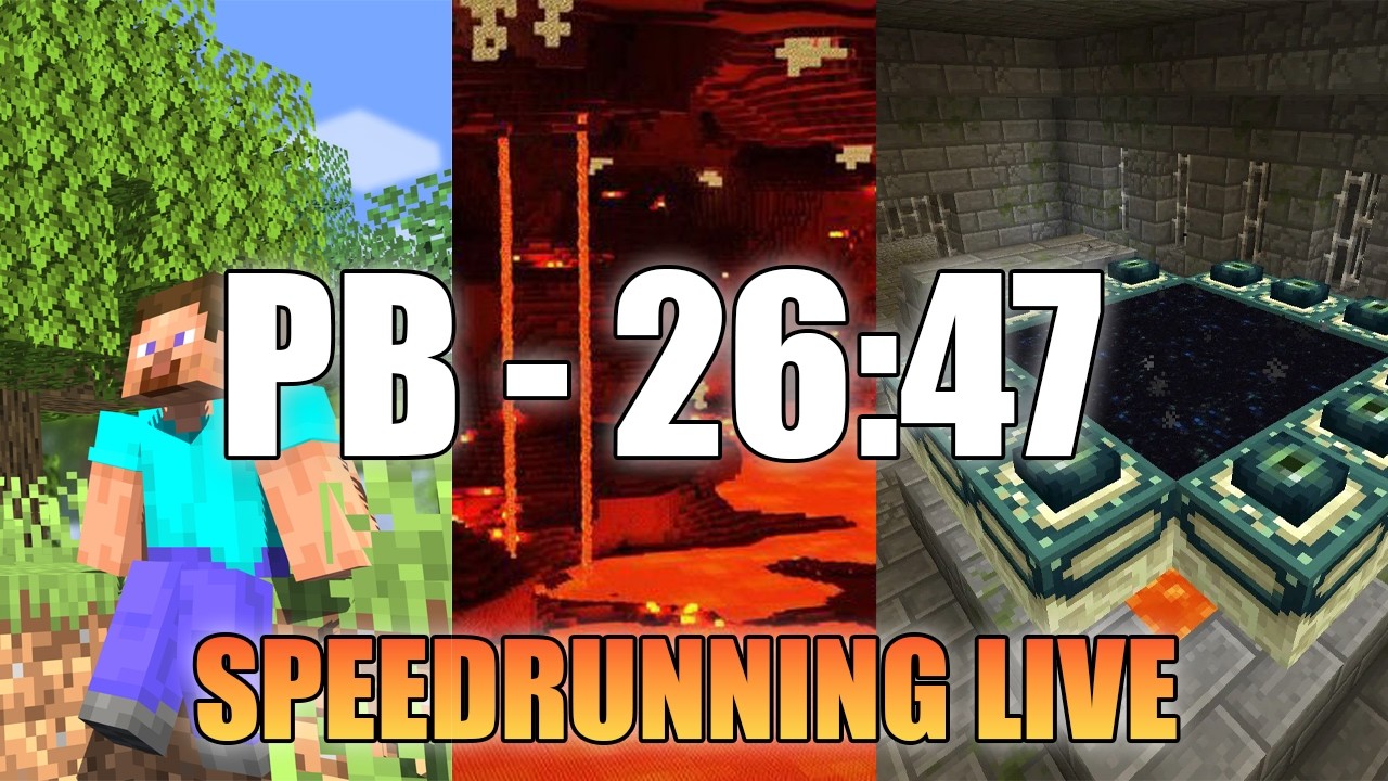 New PB 26:47| LET'S GO for SUB 25mins | Minecraft Speedrun Live #7