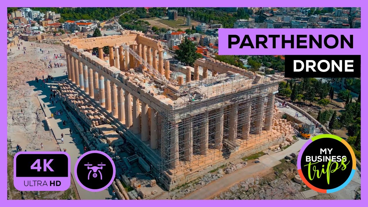 Parthenon Drone View 4K 2022