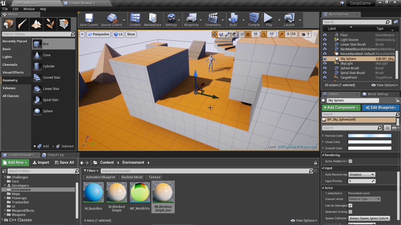Introduction to BSP Geometry Tools for Level Design in Unreal Engine 4