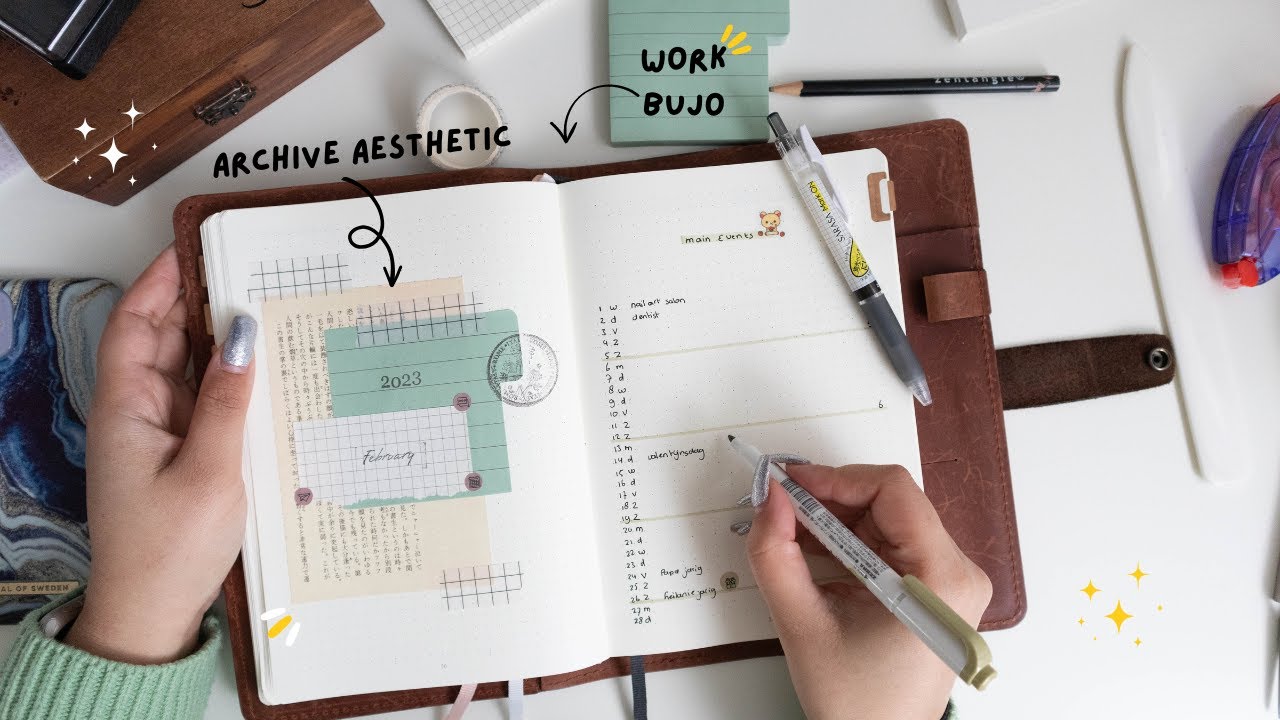 Productive business and work bullet journal setup for februari 2023 | My True Life