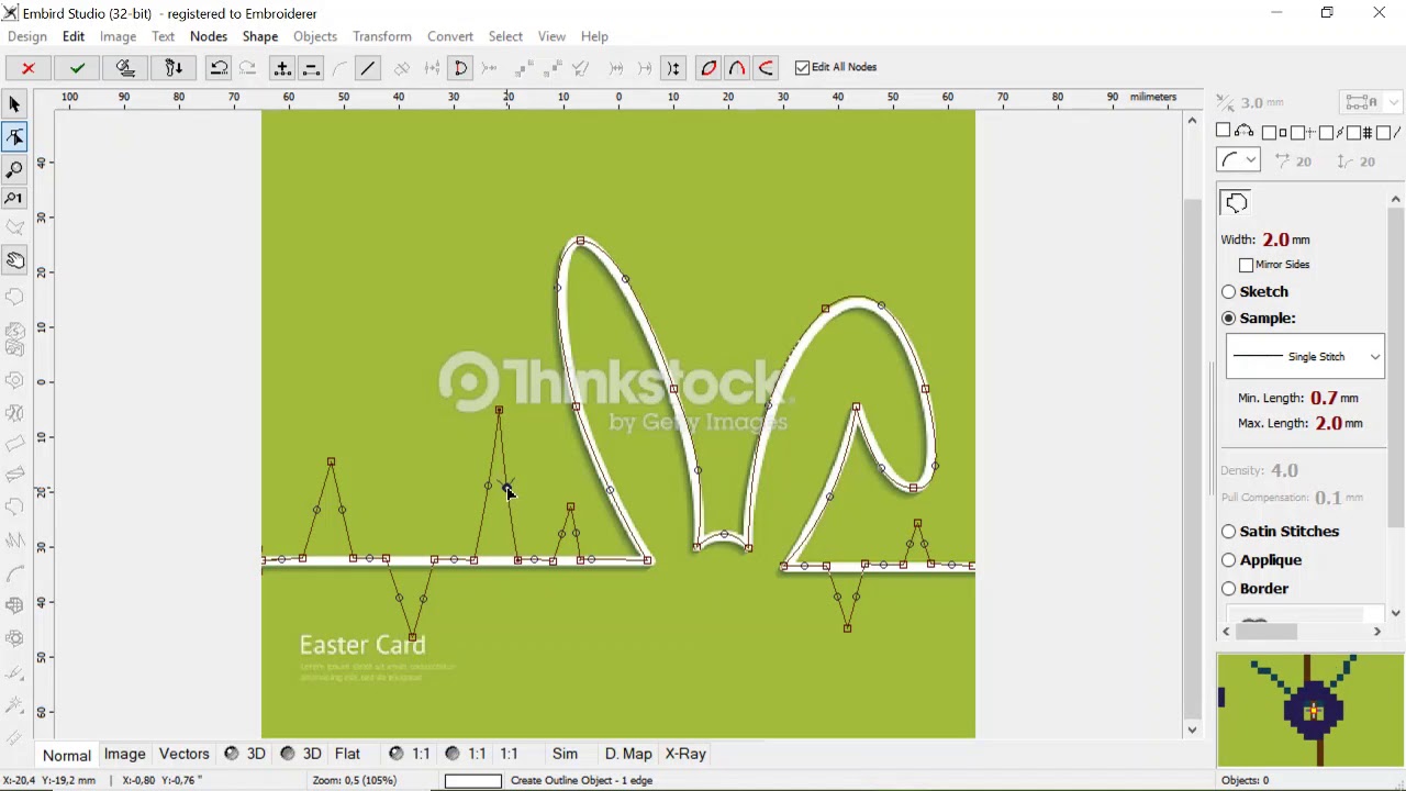 Como fazer uma matriz em Redwork no Embird