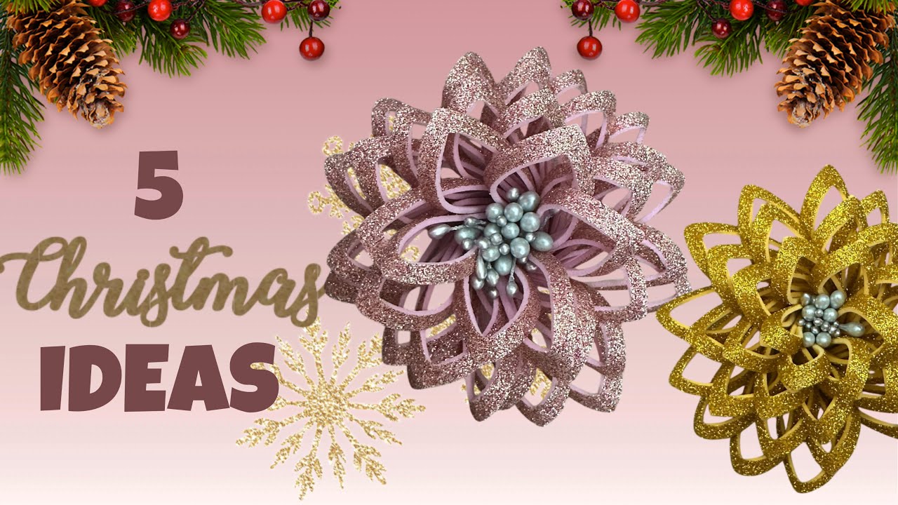 5 EASY CHRISTMAS CRAFTS IDEAS FROM FOAM SHEET 🎄 DIY CHRISTMAS DECORATIONS 2025 
