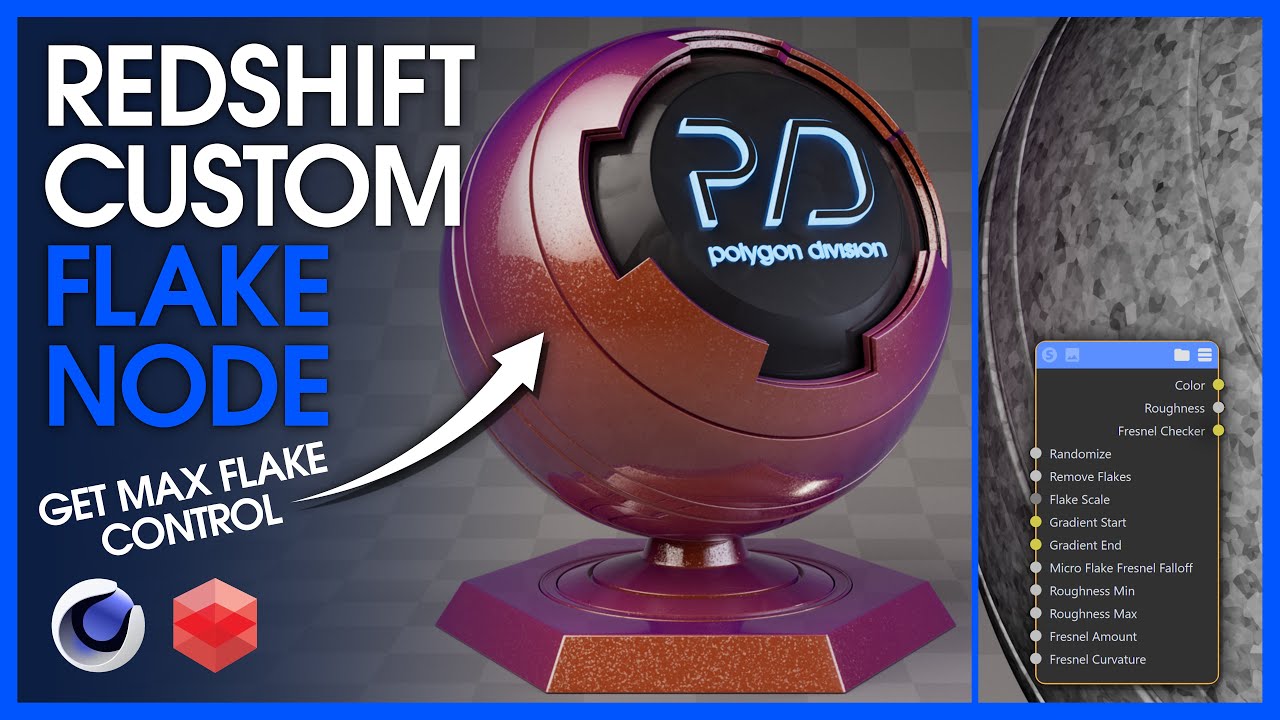 Do this to make Custom Flakes for car paint and more-Cinema 4D & Redshift