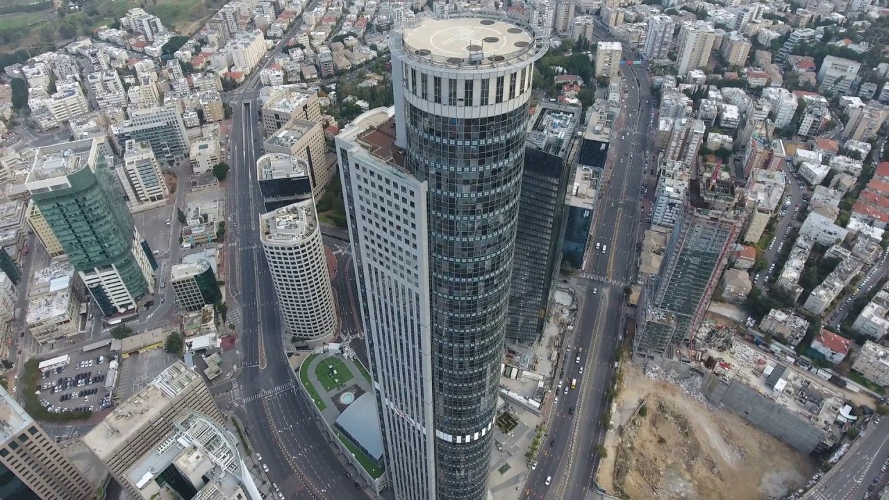 Tall Buildings from Israel on  a drone