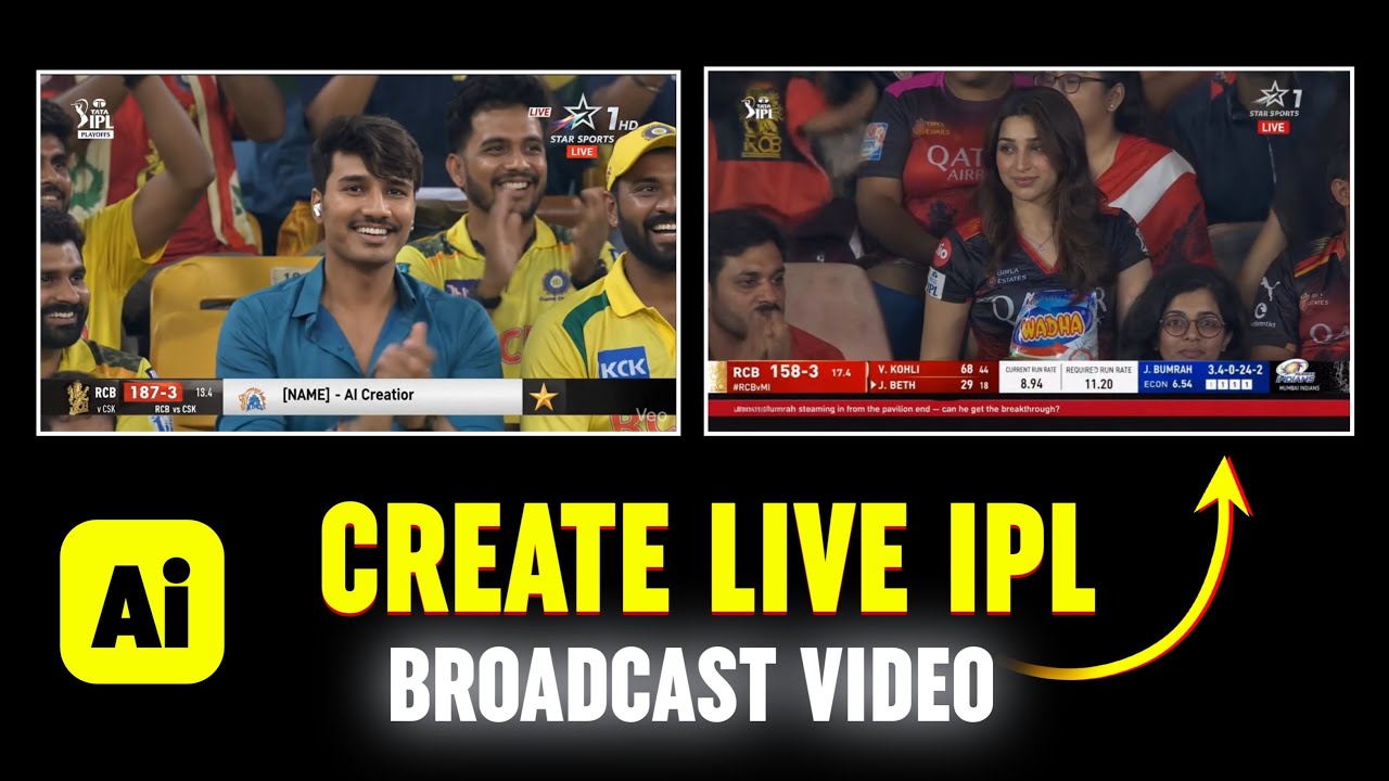 Create Trending IPL Live Broadcast Video FREE | IPL Broadcast Video Kaise Banaye